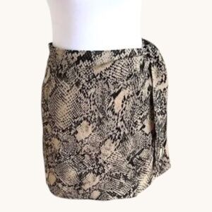 Snakeskin Print Skirt Wrap Mini (M)